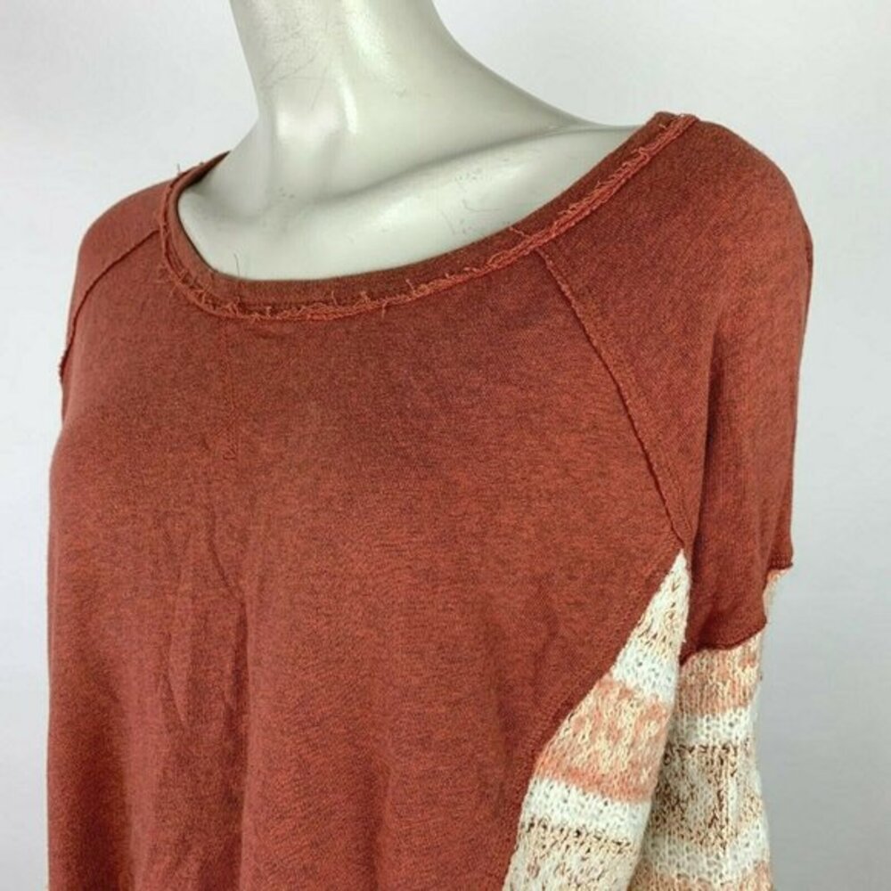 Free People Pullover Terri Knit Sleeve Crew Neck - Picture 7 of 10